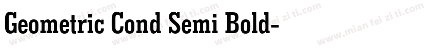 Geometric Cond Semi Bold字体转换
